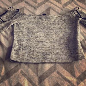Silver crop top